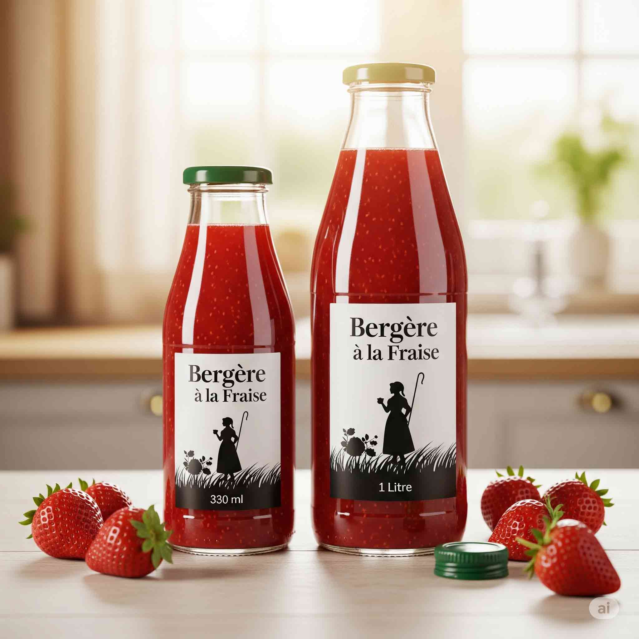Bergère à la Fraise – 330 ml / 1 Litre
