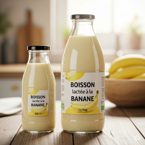 Boisson lactée à la Banane – 330 ml / 1 Litre