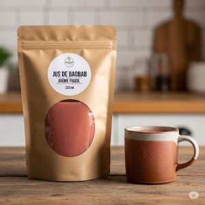 Jus de Baobab Arôme Fraise – 330 ml